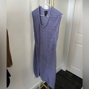 Purple Open Knit Summer Dress - Vintage